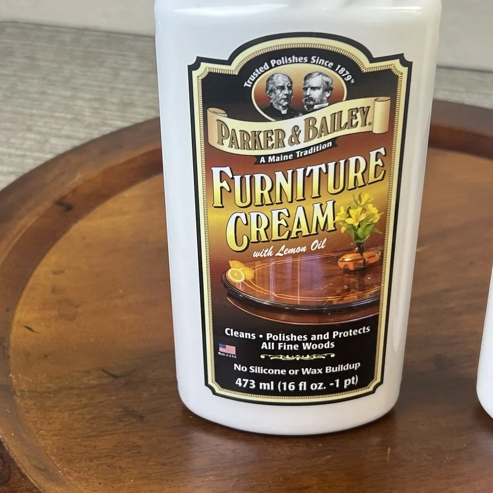 Parker & Bailey Furniture Cream Lemon Oil Wood Polish Cleaner 16oz Lot  2 56066‎